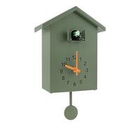 Orologio a cucu Orologio A Cucù Con Campanello Orologi A Suono E Pendolo Casetta For Uccelli Decorazione Da Parete For La Casa, Il Soggiorno Cucina Orologio a cucu con uccellino che esce(Green)