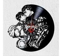 Orologio a disco in vinile Sillueta anime decorazione regalo, manico, fumetto...