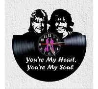 Orologio a disco in vinile Silueta gruppo pop anni '80 decorazione moderna talk