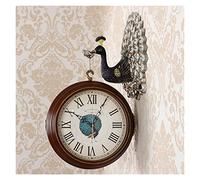 Orologio a doppia faccia in sospeso vintage, orologio rotante 3D montato a parete orologio muto, tranquillo silenzioso muro silenzioso orologio decorativo per la casa orologio artistico domestico ,