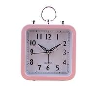 Orologio a forma operazioni silenziose Design semplice Sveglia analogica Decori per camera da letto Cucina o ufficio Scrivania retrò piccola