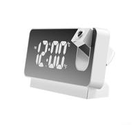 Orologio a LED con proiezione digitale con display della temperatura e modalità notturna a risparmio energetico per il massimo comfort (nero - luce colorata)