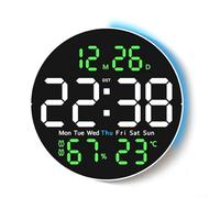 Orologio a LED con telecomando con calendario e visualizzazione della temperatura, essenziale per lo stile domestico (verde)
