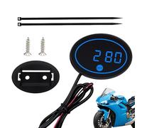 Orologio a LED per moto, mini display con misuratore di tensione e temperatura, indicatore digitale per moto, per adolescenti, donne, appassionati di ciclismo, pendolari, guida urbana, brevi percorsi