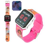 Orologio a LED stampato con personaggi grafici, cassa in plastica e cinturino in silicone, formato orologio da polso 12 ore, orologio da polso per bambini e ragazzi dai 6 anni in su, Encanto, Cinghia