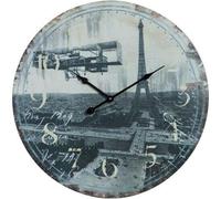 OROLOGIO A MURO IN LEGNO DECORATO PARIGI DIAMETRO 50 PER ARREDAMENTO