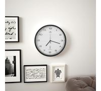 Orologio a Parete Radiocontrollato al Quarzo 31cm Bianco e Nero