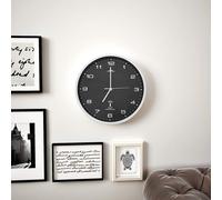 Orologio a Parete Radiocontrollato Movimento Quarzo 31 cm Nero