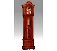 Orologio a Pendolo Colonna Pesi Lira Ottone Legno Noce Nuovo Made in Italy h