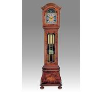 Orologio a Pendolo Colonna Pesi Ottone Legno Radica Noce Nuovo Made in Italy i