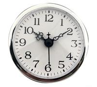 Orologio a pendolo con una testa rotonda in metallo e intarsio con cornice per foto, realizzato per una maggiore durata e visualizzazione del tempo a casa o in ufficio (B)