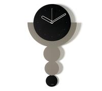 Arti & Mestieri Trilogy - Orologio da parete di Design 100% Made in Italy - in Ferro, 29 x 49,5h cm (Nero, fango e nero)