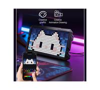 Orologio A Schermo LED Pixel RGB con Luce Notturna, Pannello per Disegno Animato Graffiti DIY, Idea Regalo per Decorazione Sala Giochi, Pixel 16x32