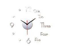 Orologio a specchio acrilico facile installazione in pasta per affittuari e deco