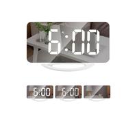 Orologio A Specchio LED - Moderna Sveglia Digitale Con Luminosità Automatica | Orologi Da Scrivania A Specchio Multifunzionale Per Dormitorio, Studio, Camera Da Letto, Ufficio, Adolescenti E Anziani