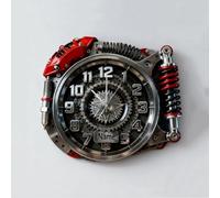 Orologio a Tema Volante da Corsa e Ammortizzatore Personalizzato per Soggiorno Camera da Letto Ufficio Decorazione Stampa 2D Personalizzata Orologio da Parete Motore Automobilistico per Garage Tana