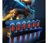 Orologio a tubo RGB Nixie LED che si illumina lo schermo a colori IPS Tubo digitale analogico fai-da-te Luci notturne Gaming Desktop Decorazione della casa Idea regalo