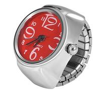 Orologio Ad Anello, 8 Colori Uomo Donna Orologio da Dito Creativo Elastico Rotondo Quarzo Anello da Dito Orologi per Donna Regalo Uomo(rosso)