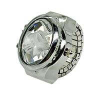 Orologio ad anello | Orologio vintage da dito | Gioielli regolabili | Novità Bling Watches | Gioielli creativi orologi da dito, orologio da dito vintage regolabile per le dita delle donne, bianco,