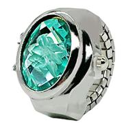 Orologio ad anello | Orologio vintage da dito | Gioielli regolabili | Novità Bling Watches | Gioielli creativi orologi da dito, orologio da dito vintage regolabile per le dita delle donne, Blu lago,