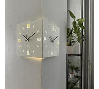 Orologio Ad Angolo A LED, Orologio Da Parete Ad Angolo Bifacciale, Orologio Da Parete Silenzioso Decorativo Con Luce Del Sensore Vocale, For L'arredamento Del Soggiorno Della Camera Da Letto ( Color :