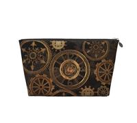 Orologio ad ingranaggi in bronzo del secolo, Borsa da toilette Borsa per trucco Borsa per cosmetici Borsa da toilette da viaggio portatile