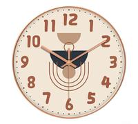 Orologio al quarzo da 30,5 cm con movimento silenzioso, design non perforato, senza fori necessari per una facile installazione, per spazi silenziosi (A)