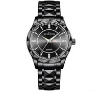 Orologio al quarzo da uomo, in acciaio inox, con data, luminoso | Lancette luminose, visione al buio, impermeabile nella vita quotidiana, design robusto, per lavoro e tempo libero