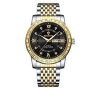 Orologio al quarzo luminoso con doppio calendario BINBOND B2202, colore: inter-o