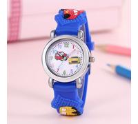 Orologio al quarzo per bambini e bambine con design di auto e supereroi - Cinturino in PVC, non impermeabile, alimentato a batteria, per la scuola e gli appuntamenti di gioco