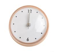 Orologio al quarzo silenzioso a basso profilo con ventosa riutilizzabile per il posizionamento su specchi, piastrelle e superfici sigillate in aree umide (rosa)