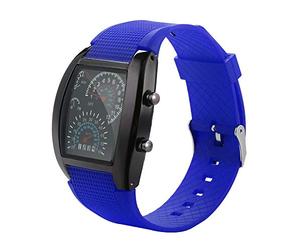 Orologio alla moda con tachimetro e quadrante LED, per auto, da uomo, sportivo, da donna, set di orologi