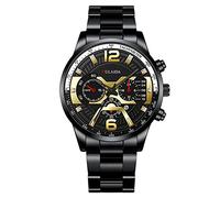 Orologio alla moda per uomo casual orologio sportivo moda uomo cassa in acciaio inossidabile cinturino in acciaio al quarzo analogico orologio da polso donna smart watch, C, misura unica