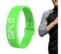 Orologio allarme - Braccialetto intelligente silenzioso con timer, orologio da polso a vibrazione morbida per coppie, sonno, viaggi e promemoria di medicine, allarme quotidiano per casa, L