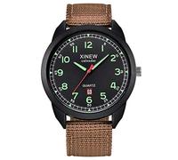 Orologio analogico al quarzo da uomo con data, in nylon, orologio da polso al quarzo, orologi alla moda per le donne, B, misura unica