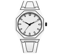 Orologio analogico al quarzo da uomo, stile anime, alla moda, minimalista, design creativo, elegante e sportivo, bianco
