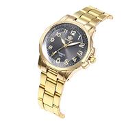 Orologio analogico alla moda, rotondo, in acciaio inox, da polso, al quarzo, da donna, orologio da uomo, D, misura unica