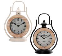 Orologio Analogico con Lancette Base in Metallo da Tavolo Appoggio 26×17×41h cm