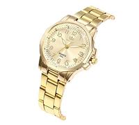 Orologio analogico da donna, al quarzo, alla moda, in acciaio inox, rotondo, con braccialetto che si illumina, B, misura unica, Bracciale