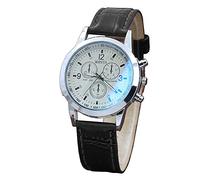 Orologio analogico da uomo con cinturino sportivo in pelle, Multicolore, misura unica