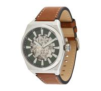 Orologio analogico 'Everett' Uomo FOSSIL One Size cognac / verde scuro / argento