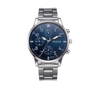 Orologio analogico multifunzione al quarzo da uomo, analogico, in acciaio inox, alla moda, al quarzo, con cristalli, A, misura unica