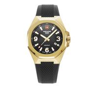 Swiss Alpine Military Orologio da uomo analogico al quarzo 7005.1 silicone, Oro/Nero/Nero - 1817sam, cinghia