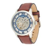 Fossil Townsman orologio per uomo, movimento automatico, bracciale in acciaio o cinturino in pelle, 44 mm, Blu e Marrone