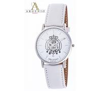 Orologio Argenio Napoli Slim Bianco acciaio e pelle Borbone Regno due Sicilie