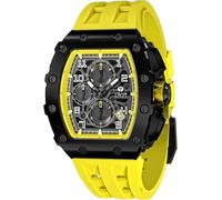 Orologio automatico da uomo TSAR BOMBA Tonneau Luxury Skeleton Yellow...