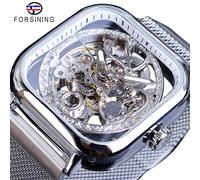 Orologio Automatico Meccanico Da Uomo | Forsining Volano Scheletro Dorato