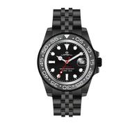 Orologio Automatico Uomo LORENZ 26130AA Bracciale Acciaio Nero Sub 100mt