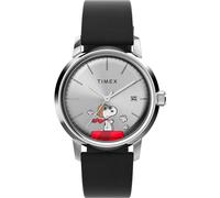 Orologio Automatico Uomo TIMEX MARLIN TW2W49600 Pelle Nero Peanuts Snoopy