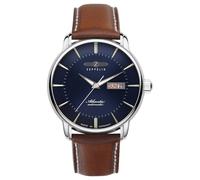Zeppelin Orologio automatico da uomo Atlantic 8466-3 quadrante blu cinturino pelle